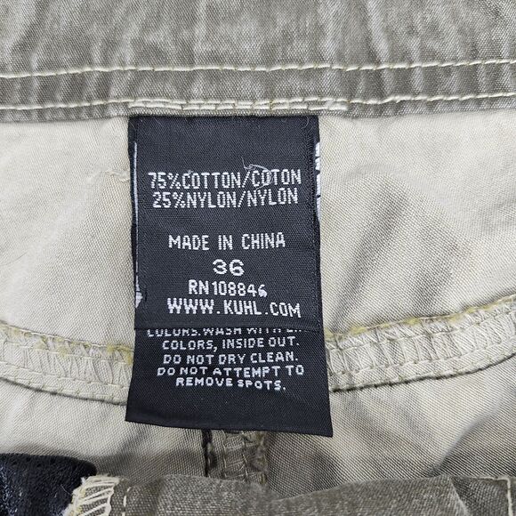 Kuhl Renegade Shorts Mens 36 Green Flat Front Vintage Patina Dye  Outdoor Hiking - Picture 10 of 13